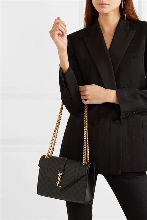 ysl black quilted shoulder bag|quilted designer patchwork shoulder bags.